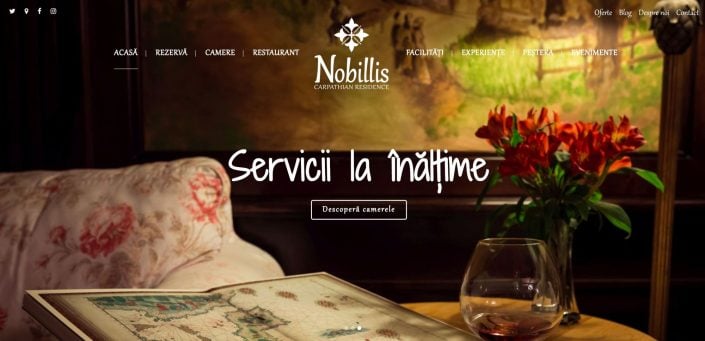 Nobillis - The Carpathian Residence, design website