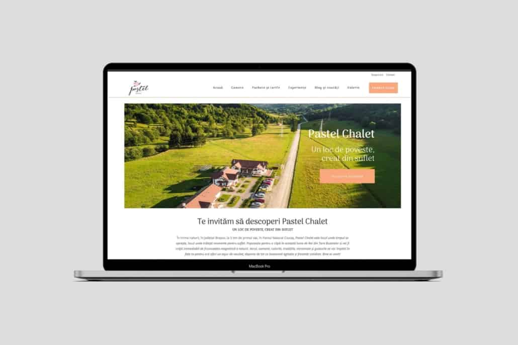 Pastel Chalet realizare site web povestea unui brand turistic