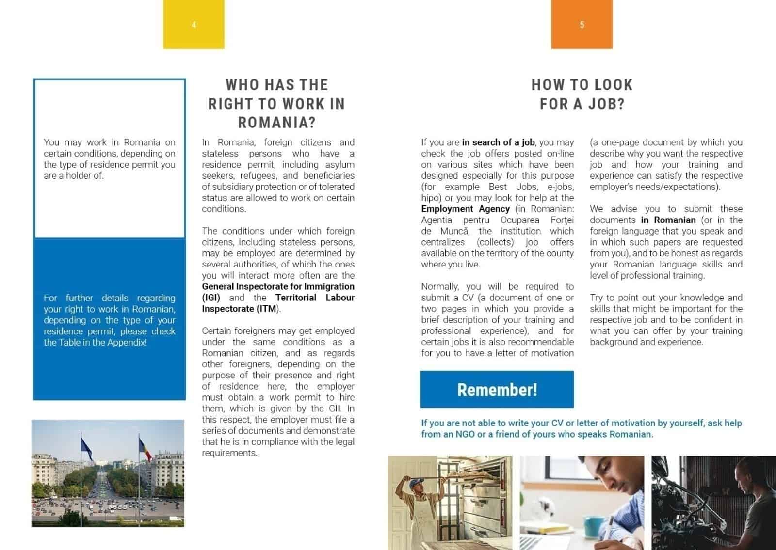 Employed in Romania, publishing design, design, booklet, CNRR, publishing design project