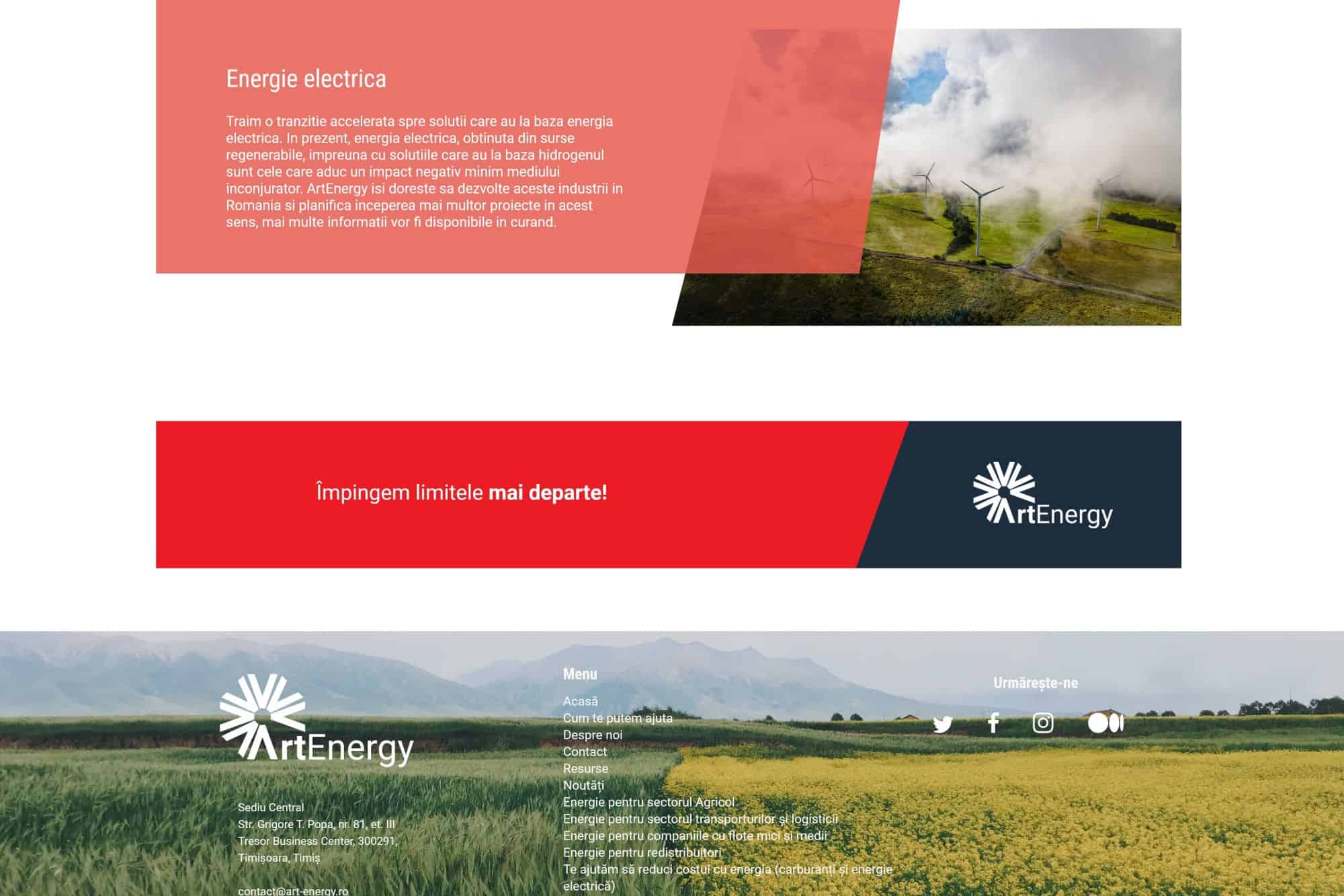 Rebranding ArtEnergy identitate vizuala brand creare website logo design