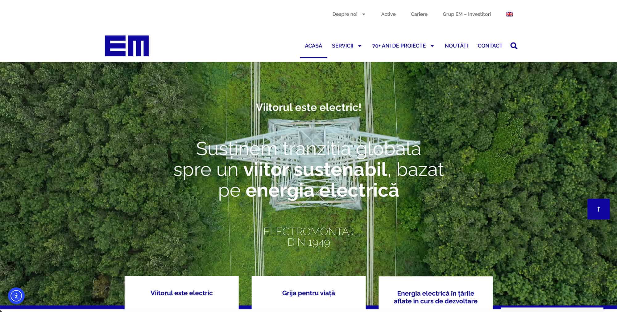 Electromontaj new website by Toud Website Electromontaj nou