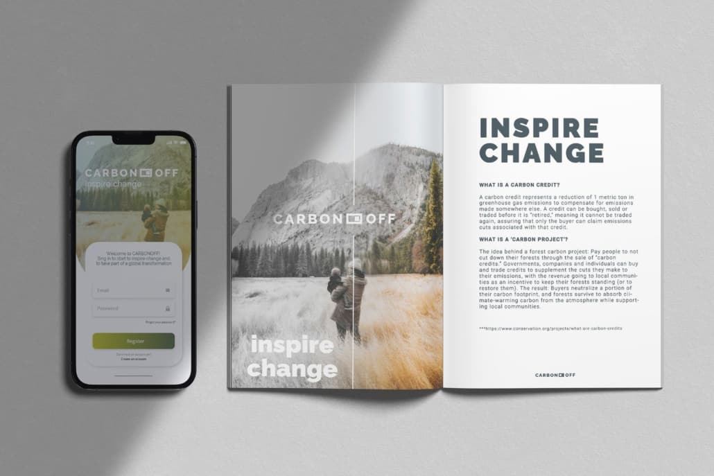 CARBONOFF - brand identity, logo design, web design - carbon credits project, Toud, branding, design, branding agency, design agency, toud, identity