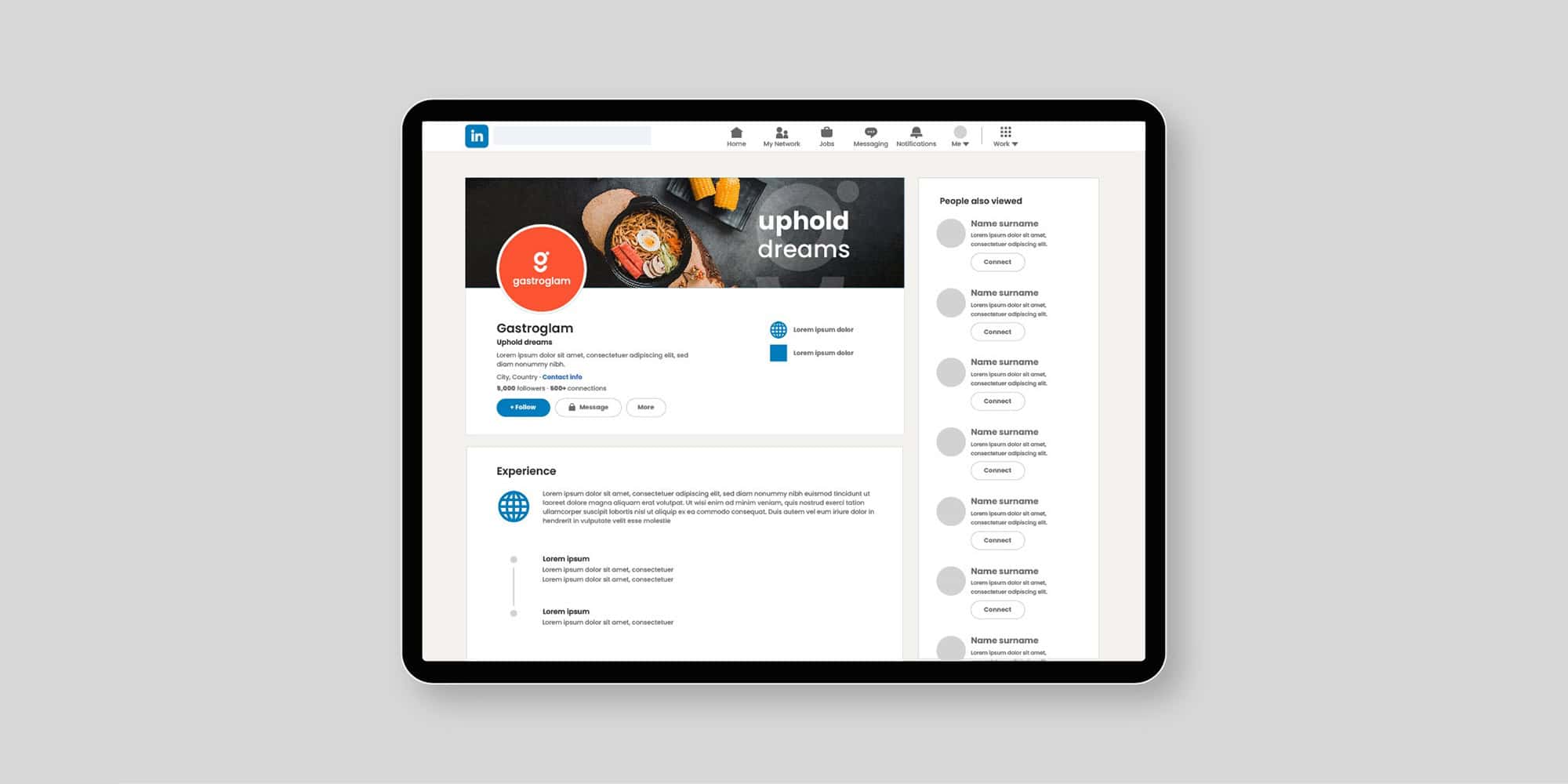 Gastroglam — the project that supports the dreams of those who create dining experiences, Toud, visual identity, web design