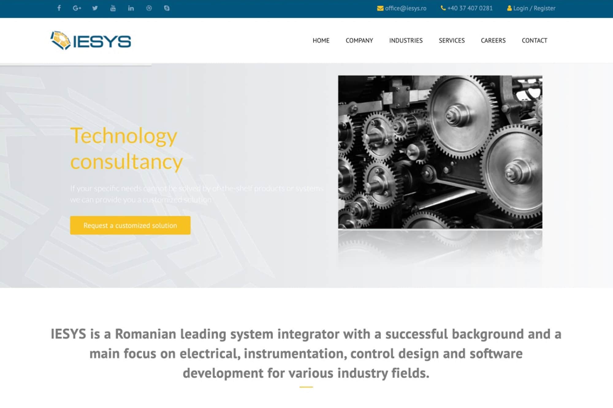 Website IESYS before