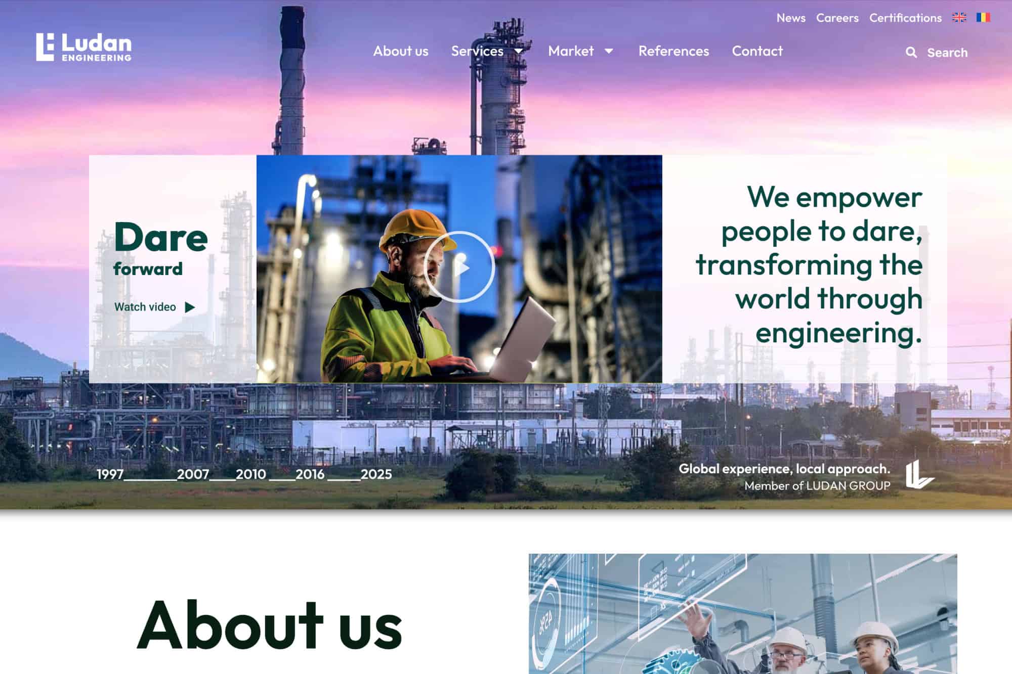 new Ludan Engineerign website Website Ludan Engineering nou