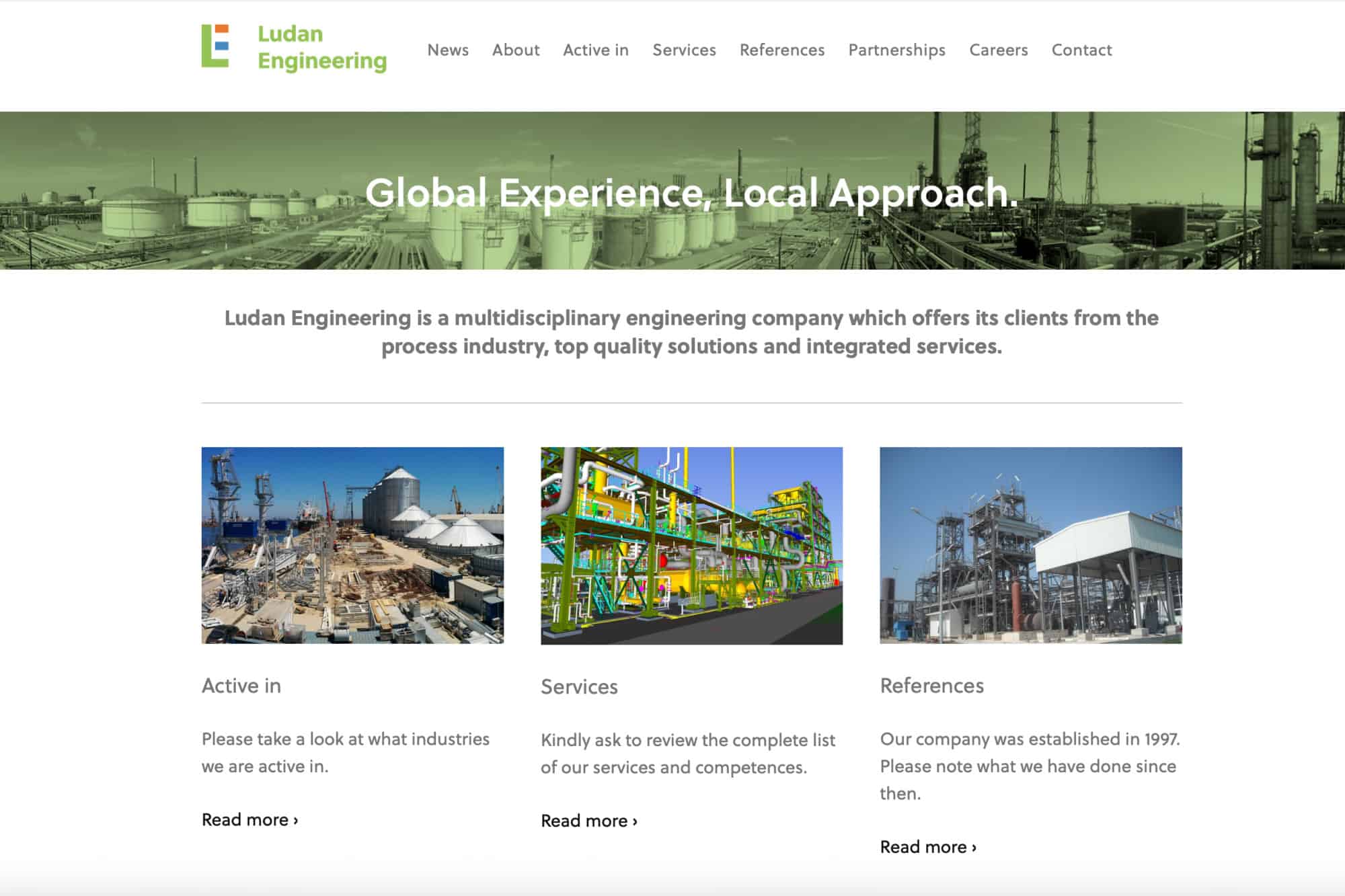 Website Ludan Engineering vechi Website Ludan Engineering vechi