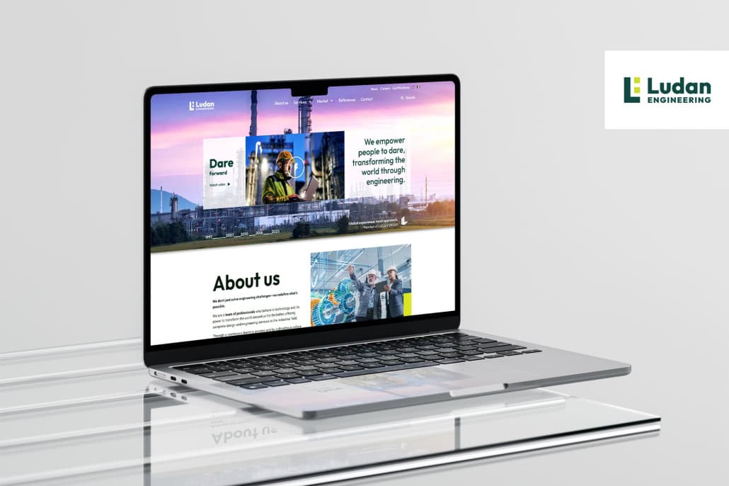 Website Ludan Engineering, website design, Toud, web design, UX design, UI design
